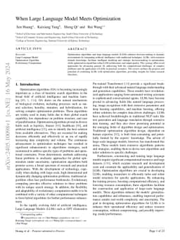 When Large Language Model Meets Optimization