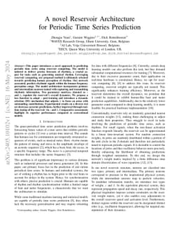 A novel Reservoir Architecture for Periodic Time Series Prediction