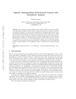 StyloAI: Distinguishing AI-Generated Content with Stylometric Analysis