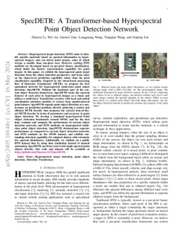 SpecDETR: A Transformer-based Hyperspectral Point Object Detection Network