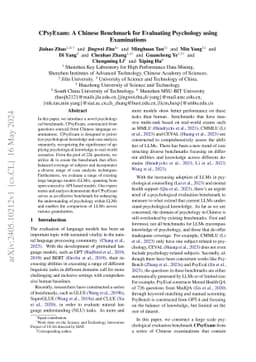 CPsyExam: A Chinese Benchmark for Evaluating Psychology using
  Examinations
