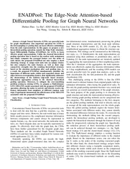 ENADPool: The Edge-Node Attention-based Differentiable Pooling for Graph
  Neural Networks