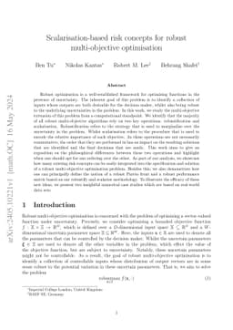 Scalarisation-based risk concepts for robust multi-objective optimisation