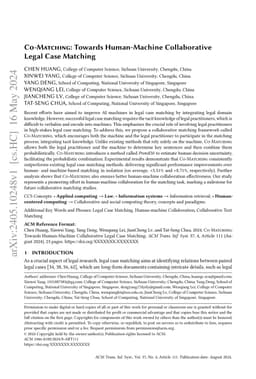 Co-Matching: Towards Human-Machine Collaborative Legal Case Matching