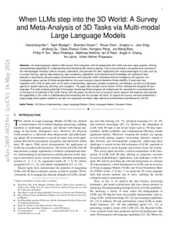 When LLMs step into the 3D World: A Survey and Meta-Analysis of 3D Tasks
  via Multi-modal Large Language Models