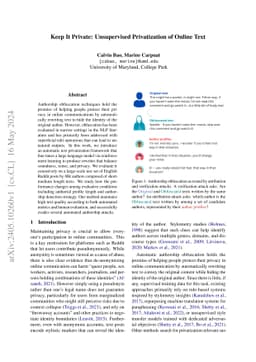 Keep It Private: Unsupervised Privatization of Online Text