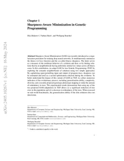 Sharpness-Aware Minimization in Genetic Programming