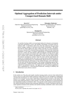 Optimal Aggregation of Prediction Intervals under Unsupervised Domain
  Shift