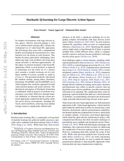 Stochastic Q-learning for Large Discrete Action Spaces