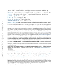 Networking Systems for Video Anomaly Detection: A Tutorial and Survey
