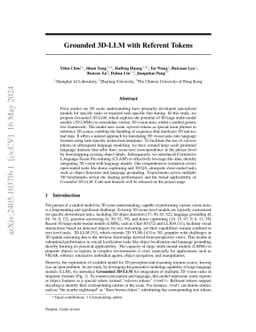 Grounded 3D-LLM with Referent Tokens