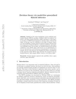 Decision theory via model-free generalized fiducial inference