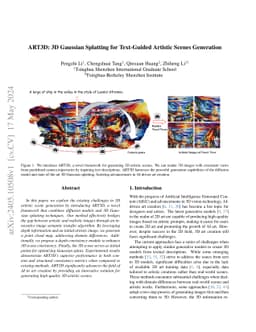 ART3D: 3D Gaussian Splatting for Text-Guided Artistic Scenes Generation