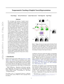 Nonparametric Teaching of Implicit Neural Representations