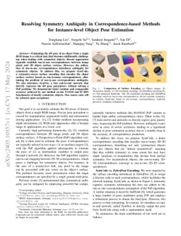 Resolving Symmetry Ambiguity in Correspondence-based Methods for
  Instance-level Object Pose Estimation