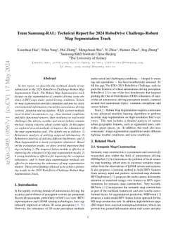 Team Samsung-RAL: Technical Report for 2024 RoboDrive Challenge-Robust
  Map Segmentation Track