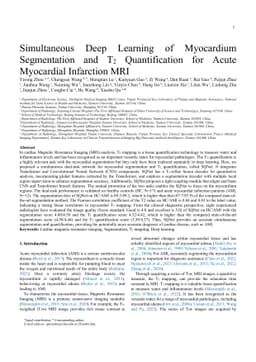 Simultaneous Deep Learning of Myocardium Segmentation and T2
  Quantification for Acute Myocardial Infarction MRI