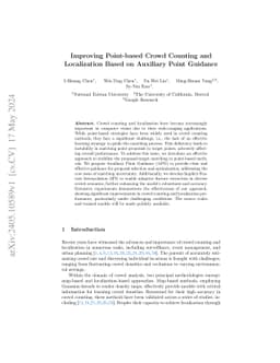 Improving Point-based Crowd Counting and Localization Based on Auxiliary
  Point Guidance