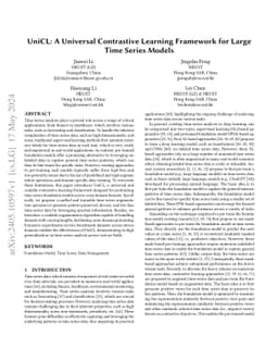UniCL: A Universal Contrastive Learning Framework for Large Time Series
  Models