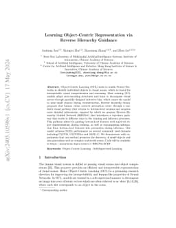 Learning Object-Centric Representation via Reverse Hierarchy Guidance
