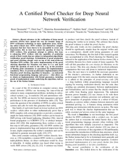 A Certified Proof Checker for Deep Neural Network Verification