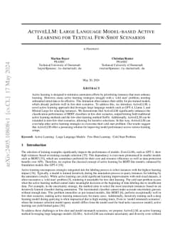 ActiveLLM: Large Language Model-based Active Learning for Textual
  Few-Shot Scenarios
