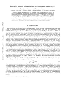 Generative modeling through internal high-dimensional chaotic activity