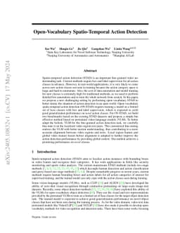 Open-Vocabulary Spatio-Temporal Action Detection