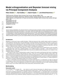 Model orthogonalization and Bayesian forecast mixing via Principal
  Component Analysis