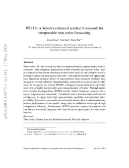WEITS: A Wavelet-enhanced residual framework for interpretable time
  series forecasting