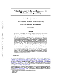 Using Degeneracy in the Loss Landscape for Mechanistic Interpretability