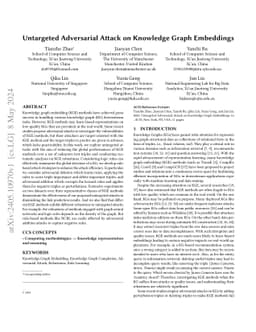 Untargeted Adversarial Attack on Knowledge Graph Embeddings
