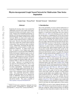 Higher-order Spatio-temporal Physics-incorporated Graph Neural Network
  for Multivariate Time Series Imputation