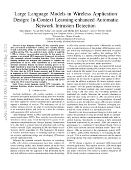 Large Language Models in Wireless Application Design: In-Context
  Learning-enhanced Automatic Network Intrusion Detection