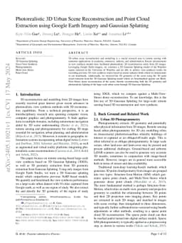 Enhanced 3D Urban Scene Reconstruction and Point Cloud Densification
  using Gaussian Splatting and Google Earth Imagery