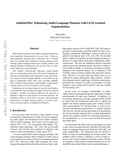 AudioSetMix: Enhancing Audio-Language Datasets with LLM-Assisted
  Augmentations