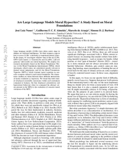 Are Large Language Models Moral Hypocrites? A Study Based on Moral
  Foundations