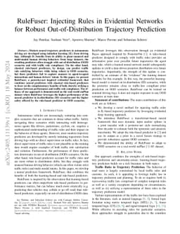 RuleFuser: Injecting Rules in Evidential Networks for Robust
  Out-of-Distribution Trajectory Prediction