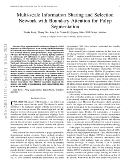 Multi-scale Information Sharing and Selection Network with Boundary
  Attention for Polyp Segmentation