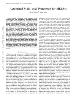 Automated Multi-level Preference for MLLMs