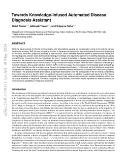 Towards Knowledge-Infused Automated Disease Diagnosis Assistant