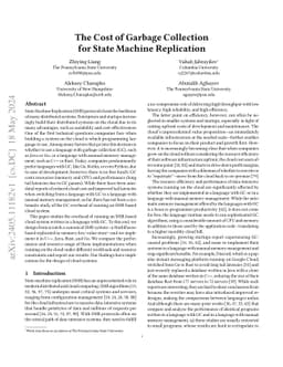 The Cost of Garbage Collection for State Machine Replication