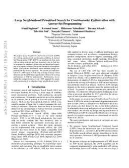 Large Neighborhood Prioritized Search for Combinatorial Optimization
  with Answer Set Programming