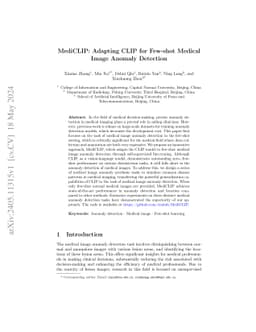 MediCLIP: Adapting CLIP for Few-shot Medical Image Anomaly Detection
