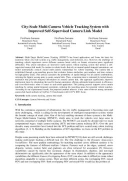 City-Scale Multi-Camera Vehicle Tracking System with Improved Self-Supervised Camera Link Model