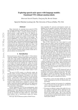 Exploring speech style spaces with language models: Emotional TTS
  without emotion labels
