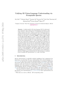 Unifying 3D Vision-Language Understanding via Promptable Queries