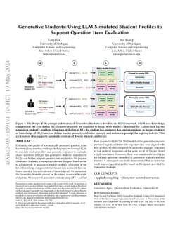 Generative Students: Using LLM-Simulated Student Profiles to Support
  Question Item Evaluation