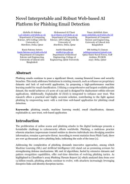 Novel Interpretable and Robust Web-based AI Platform for Phishing Email
  Detection
