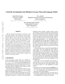 ColorFoil: Investigating Color Blindness in Large Vision and Language Models